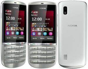 NOKIA ASHA 300 TOUCH & TYPE SILVER/WHITE