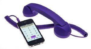  HANDSET RETRO MOSHI MOSHI APPLE-HTC-BLACKBERRY 3.5MM PURPLE