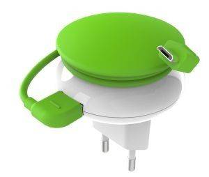 OEM ΦΟΡΤΙΣΤΗΣ ΤΑΞΙΔΙΟΥ OSUNGO MUSHROOM GREENZERO 5V/1000MAH WHITE-GREEN