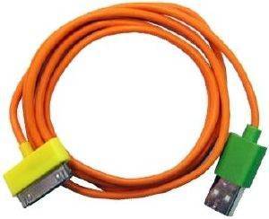 USB DATA CABLE APPLE IPHONE 4/4S ORANGE (BULK)