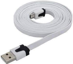 USB FLAT DATA CABLE MICRO USB WHITE BULK USB FLAT DATA CABLE MICRO USB WHITE BULK