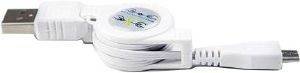 USB RETRACTABLE DATA CABLE MICRO USB WHITE BULK USB RETRACTABLE DATA CABLE MICRO USB WHITE BULK