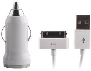 FOREVER IPHONE CAR CHARGER 1A WHITE + CABLE FOREVER IPHONE CAR CHARGER 1A WHITE + CABLE