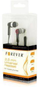 FOREVER 3.5MM UNIVERSAL HEADSET BLACK FOREVER 3.5MM UNIVERSAL HEADSET BLACK