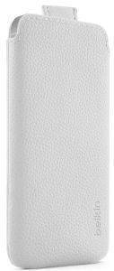 BELKIN F8W123VFC02 POCKET LEATHER CASE FOR IPHONE 5 WHITE