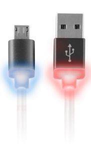 FOREVER MICRO USB CABLE BLACK LED METAL BOX