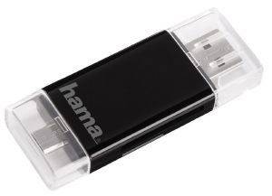HAMA 123950 USB2.0 OTG CARD READER FOR SMARTPHONE/TABLET BLACK