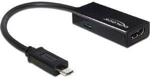 DELOCK 65437 ADAPTER MHL MALE (SAMSUNG S3,S4) TO HDMI FEMALE + USB MICRO-B FEMALE