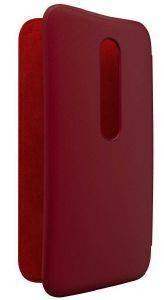 MOTOROLA PLASTIC MOTO G 3RD GEN FLIP CASE CRIMSON -RED