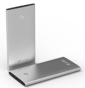 XLAYER POWERBANK STREAMLINE POLYMER SILVER 8000MAH FOR SMARTPHONES/TABLETS