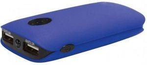 PLATINET 42412 POWER BANK 5000MAH 2XUSB 1A & 2.1A RUBBER BLUE