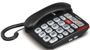 THOMSON TH-520FBLK CORDED PHONE WITH BIG KEYS BLACK