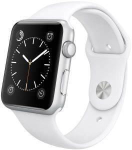 APPLE WATCH SPORT 42MM SILVER ALUMINUM CASE WITH WHITE SPORT BAND APPLE WATCH SPORT 42MM SILVER ALUMINUM CASE WITH WHITE SPORT BAND