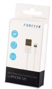 FOREVER USB CABLE FOR APPLE IPHONE 5/6 WHITE BOX FOREVER USB CABLE FOR APPLE IPHONE 5/6 WHITE BOX