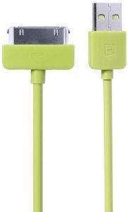 REMAX LIGHT CHARGING CABLE FOR APPLE IPHONE 4 1M GREEN