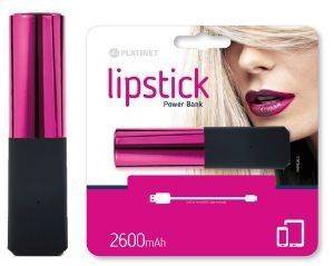 PLATINET 43638 LIPSTICK POWER BANK 2600MAH + MICRO USB CABLE PINK PLATINET 43638 LIPSTICK POWER BANK 2600MAH + MICRO USB CABLE PINK