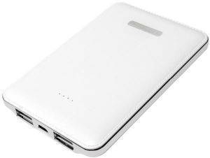 LOGILINK PA0125W MOBILE POWER BANK WITH LEATHER TEXTURE DESIGN 5000MAH WHITE
