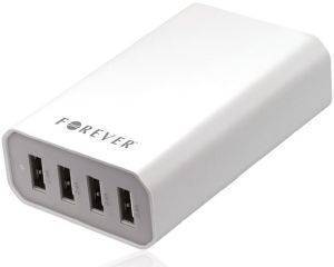 FOREVER POWER BANK 7000MAH WITH 4 USB OUTPUTS WHITE