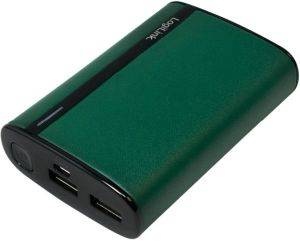 LOGILINK PA0127G MOBILE POWER BANK IN LEATHER OPTIC 7800MAH GREEN