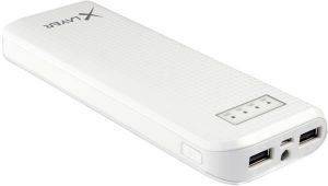 XLAYER POWERBANK CARBON WHITE 15000MAH FOR SMARTPHONES/TABLETS