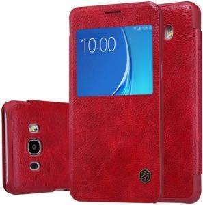 NILLKIN QIN LEATHER FLIP CASE FOR SAMSUNG GALAXY J7 2016 RED