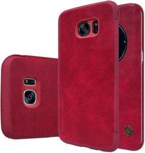 NILLKIN QIN LEATHER FLIP CASE FOR SAMSUNG GALAXY S7 EDGE RED