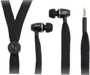 LOGILINK HS0025 STRING EARPHONE WITH INLINE MICROPHONE BLACK