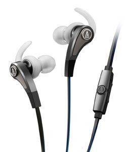 AUDIO TECHNICA ATH-CKX9IS SONICFUEL IN-EAR HEADPHONES WITH IN-LINE MIC & CONTROL SILVER AUDIO TECHNICA ATH-CKX9IS SONICFUEL IN-EAR HEADPHONES WITH IN-LINE MIC & CONTROL SILVER