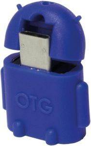 LOGILINK AA0066 MINI MICRO USB B/M TO USB A/F OTG ADAPTER BLUE