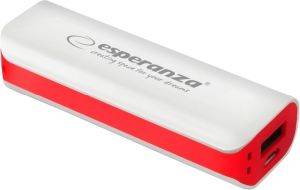 ESPERANZA EMP103WR POWER BANK JOULE 2200MAH WHITE/RED ESPERANZA EMP103WR POWER BANK JOULE 2200MAH WHITE/RED
