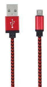 FOREVER BRAIDED MICRO USB CABLE RED