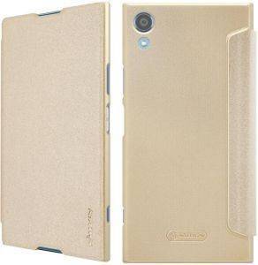 NILLKIN SPARKLE LEATHER FLIP CASE FOR SONY XPERIA XA1 PLUS GOLD NILLKIN SPARKLE LEATHER FLIP CASE FOR SONY XPERIA XA1 PLUS GOLD