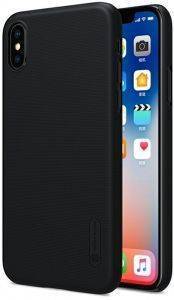 NILLKIN SUPER FROSTED SHIELD LOGO CUTOUT BACK COVER CASE FOR APPLE IPHONE X BLACK