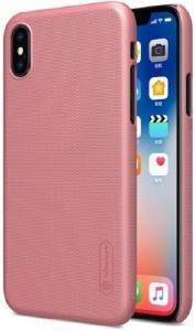 NILLKIN SUPER FROSTED SHIELD LOGO CUTOUT BACK COVER CASE FOR APPLE IPHONE X ROSE GOLD