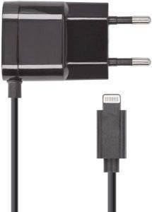FOREVER IPHONE 5/6/7 WALL CHARGER 1A BLACK
