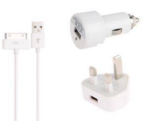 FOREVER CHARGER FOR IPHONE 4/4S 3IN1 NEW