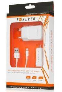 FOREVER CHARGER FOR IPHONE 5/6/7 3IN1 NEW