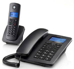 MOTOROLA C4201 COMBO / DECT CORDLESS PHONE BLACK