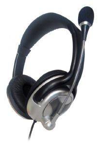 GEMBIRD MHS-401 STEREO HEADSET AND VOLUME CONTROL BLACK/SILVER