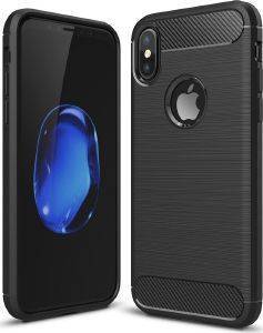 FORCELL TPU CARBON BACK COVER CASE FOR APPLE IPHONE XS (5,8) BLACK FORCELL TPU CARBON BACK COVER CASE FOR APPLE IPHONE XS (5,8) BLACK