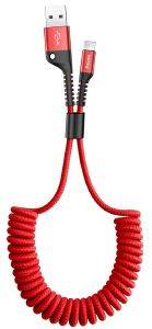 BASEUS CABLE FISH EYE SPRING WORKING WITH LIGHTNING 2A 1M RED