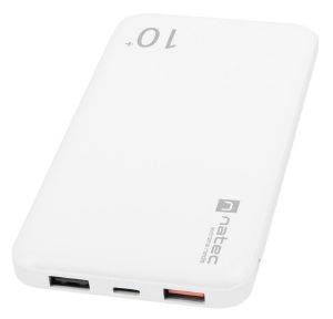 EXTREME MEDIA NPB-1523 TREVI 2X USB-A + 1X QC3.0 POWERBANK 10000MAH WHITE