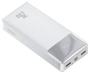 BASEUS BIPOW FAST CHARGE POWER BANK PD+QC 30000MAH 20W WHITE