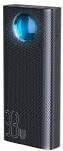 BASEUS AMBILIGHT DIGITAL DISPLAY QUICK CHARGE PD3.0+QC3.0 POWER BANK 65W 30000MAH BLACK