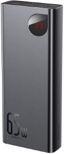 BASEUS ADAMAN METAL DIGITAL DISPLAY QUICK CHARGE POWER BANK 20000MAH 65W BLACK