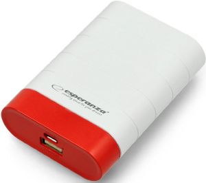 ESPERANZA EMP110WR POWER BANK GRAVITON 4800MAH WHITE/RED ESPERANZA EMP110WR POWER BANK GRAVITON 4800MAH WHITE/RED