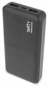 SETTY POWER BANK 20000 MAH BLACK