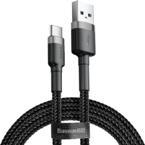 BASEUS CABLE CAFULE TYPE-C 2A 2M GREY BLACK BASEUS CABLE CAFULE TYPE-C 2A 2M GREY BLACK