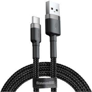 BASEUS CABLE CAFULE TYPE-C 3A 0.5M GREY BLACK