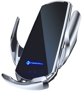 FORCELL HS1 15W CAR HOLDER WIRELESS CHARGING AUTOMATIC SILVER FORCELL HS1 15W CAR HOLDER WIRELESS CHARGING AUTOMATIC SILVER